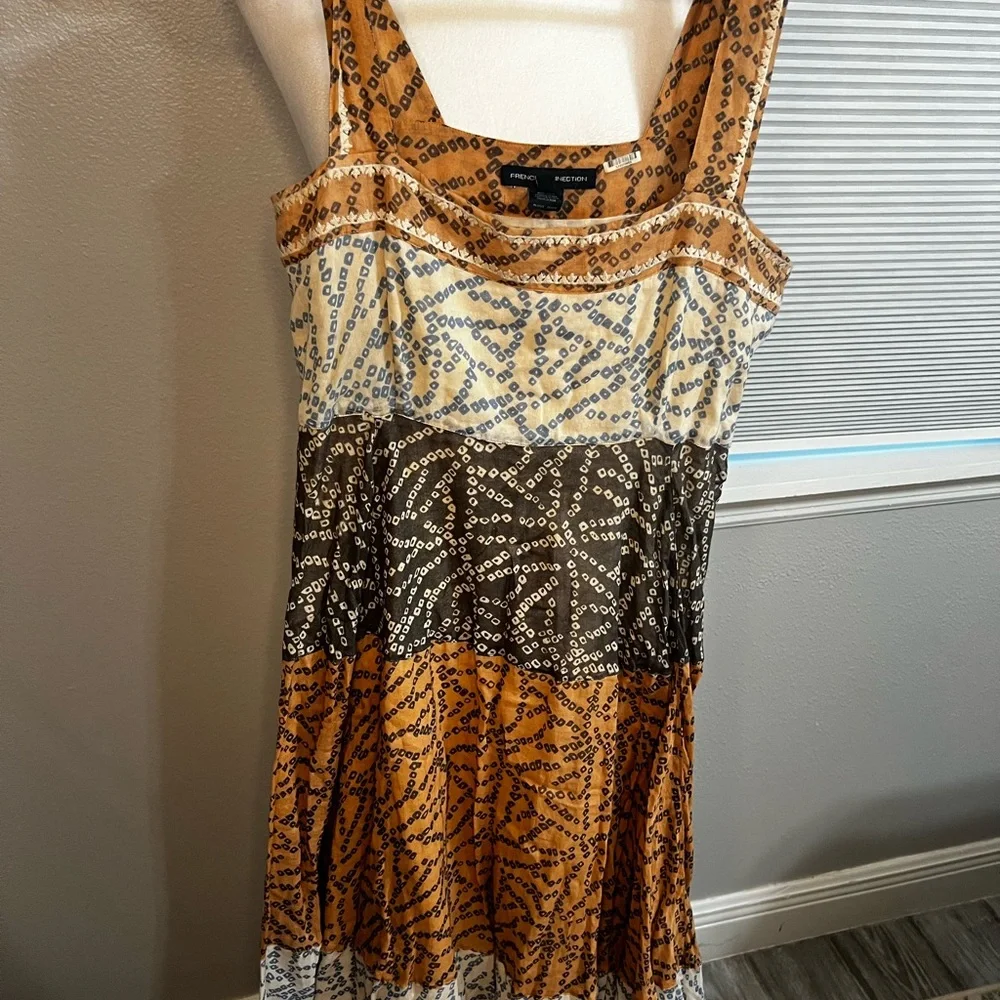 French Connection Maxi Dress 10 Large
Cotton tiered Multicolor Polkadot - Picture 5 of 14